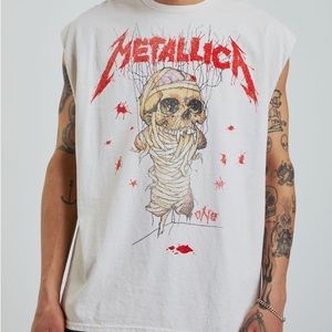 Urban Outfitters Metallica One Muscle Tee in White